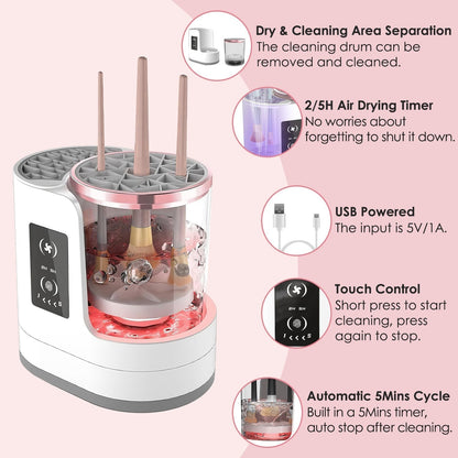 4-in-1 Automatic Makeup Brush Cleaner, Dryer, and Sanitizer