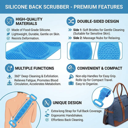 🛁Silicone Bathing Scrubber Belt for Men & Women